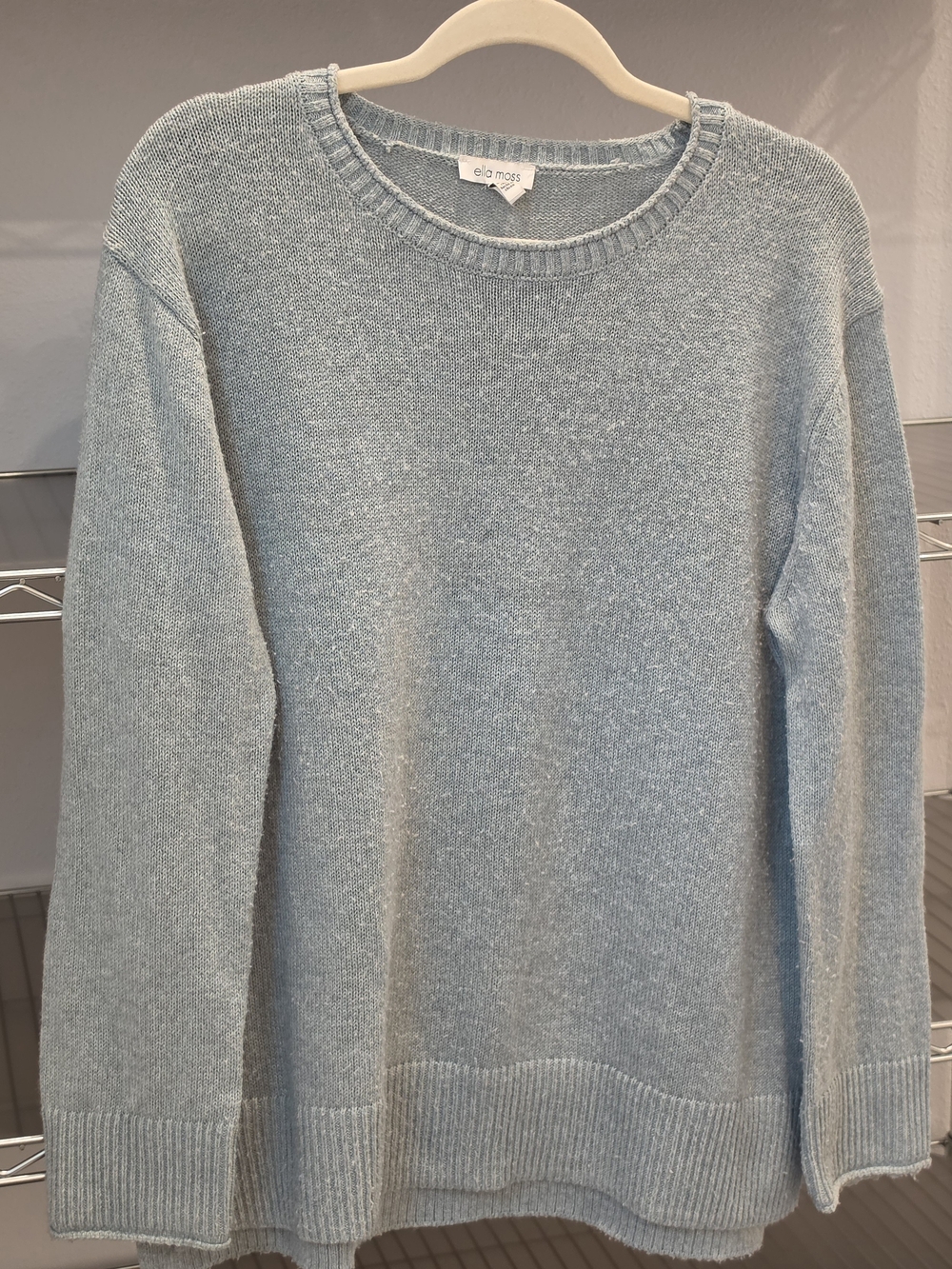 ELLA MOSS Light Blue Crewneck Sweater - Women's Size MEDIUM